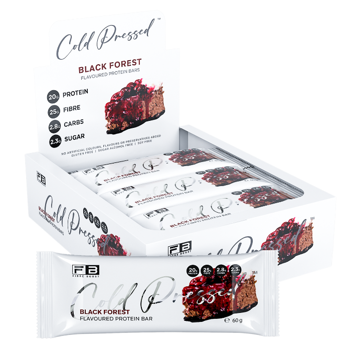 Fibre Boost Cold Pressed Bars - High Protein & High Fibre - Box of 12 x 60g Bars