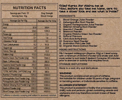 Fallow Nutrition Stag Strength Pre-Workout Powder
