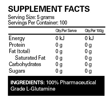 EHP Labs Glutamine Wellness Amino Acid - 100 serves