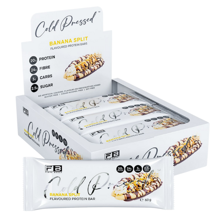 Fibre Boost Cold Pressed Bars - High Protein & High Fibre - Box of 12 x 60g Bars