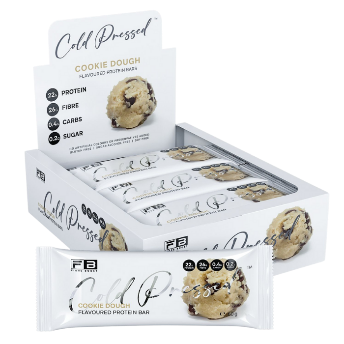 Fibre Boost Cold Pressed Bars - High Protein & High Fibre - Box of 12 x 60g Bars