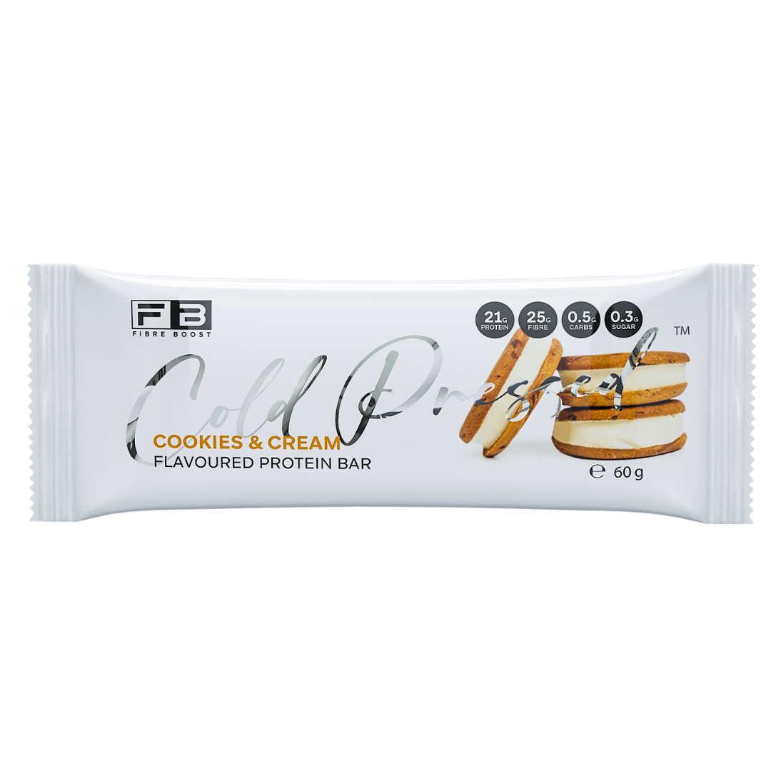 Fibre Boost Cold Pressed Bar - High Protein & High Fibre - 1 x 60g Bar