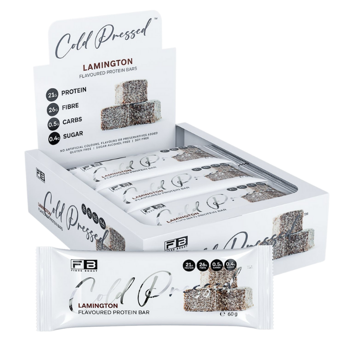 Fibre Boost Cold Pressed Bars - High Protein & High Fibre - Box of 12 x 60g Bars