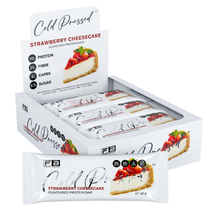 Fibre Boost Cold Pressed Bars - High Protein & High Fibre - Box of 12 x 60g Bars