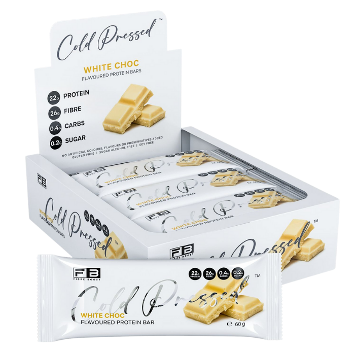 Fibre Boost Cold Pressed Bars - High Protein & High Fibre - Box of 12 x 60g Bars