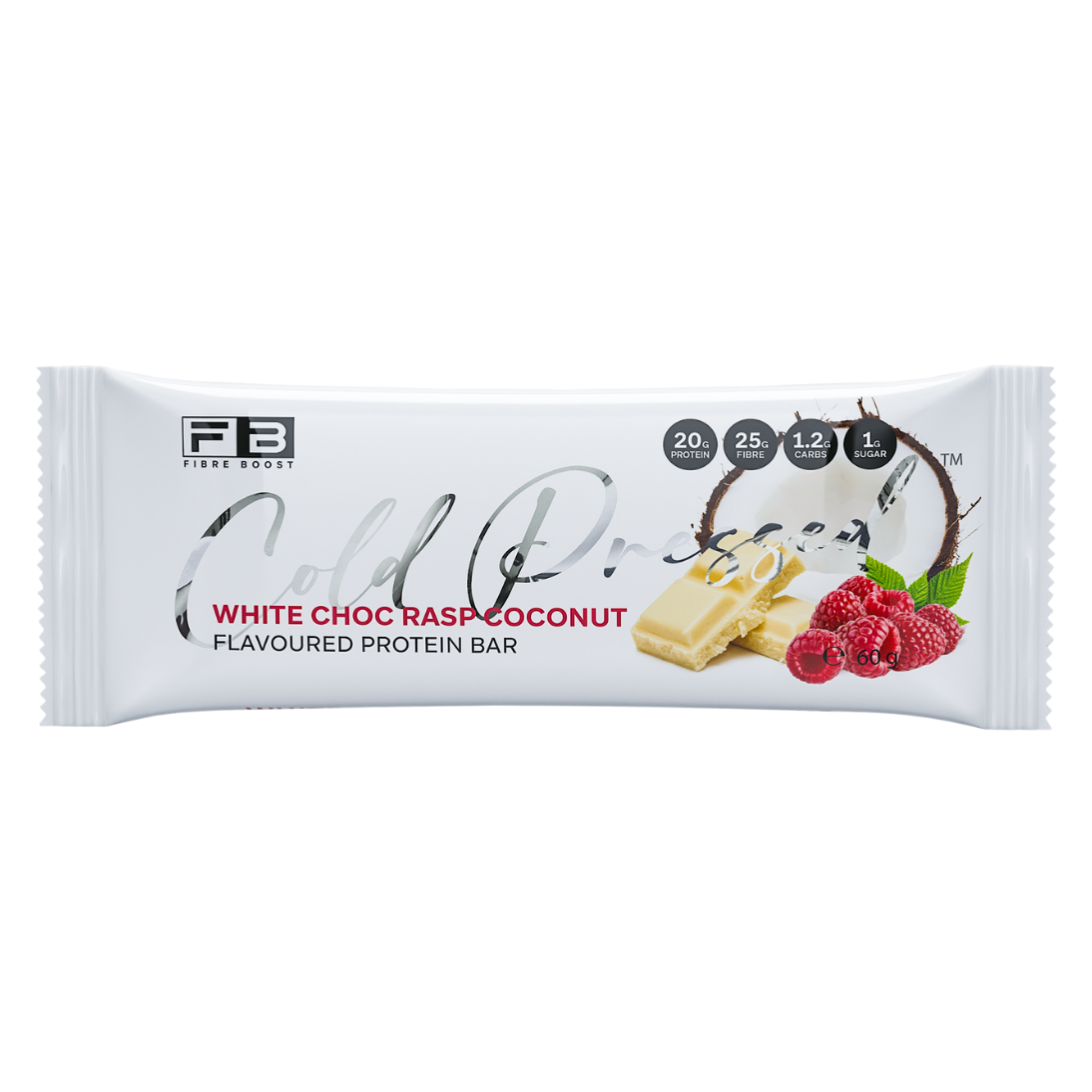 Fibre Boost Cold Pressed Bar - High Protein & High Fibre - 1 x 60g Bar