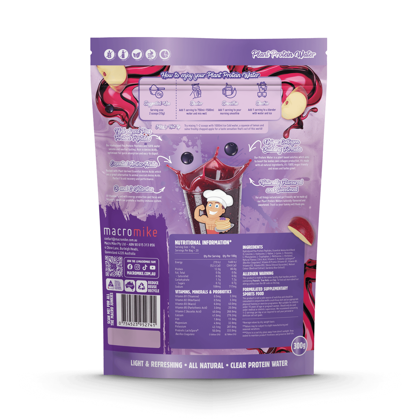 Macro Mike Plant Protein Water