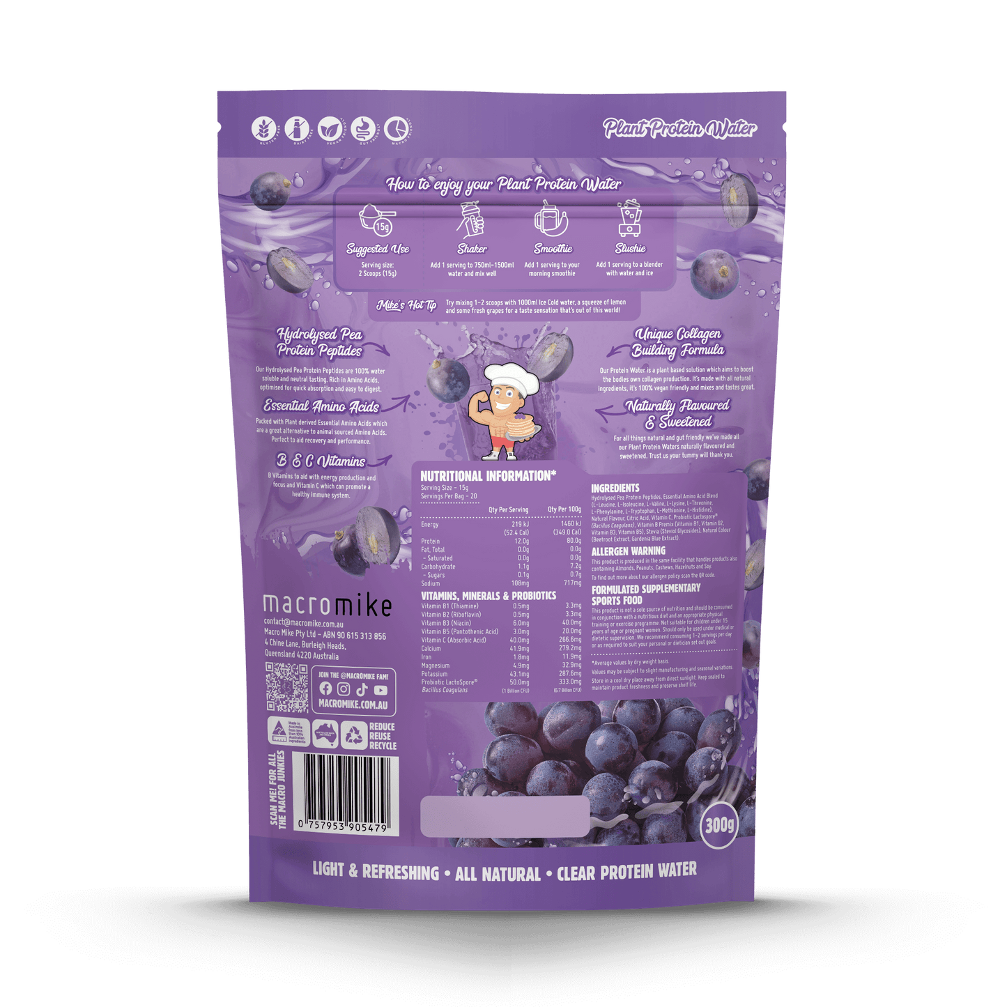Macro Mike Plant Protein Water