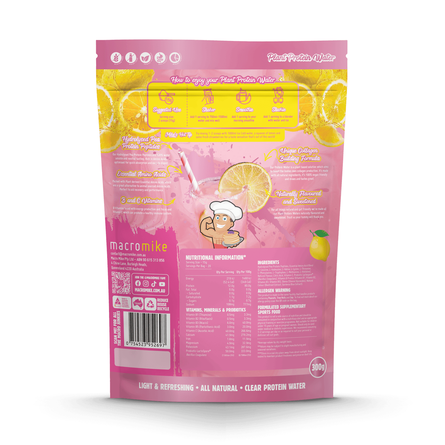 Macro Mike Plant Protein Water