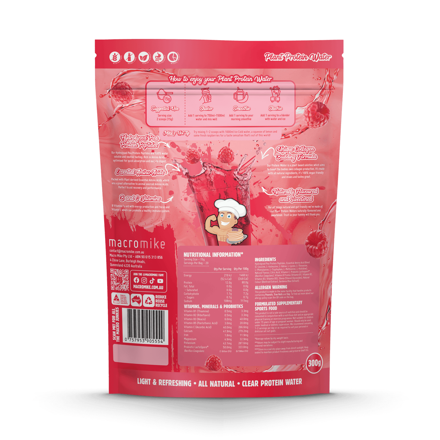 Macro Mike Plant Protein Water