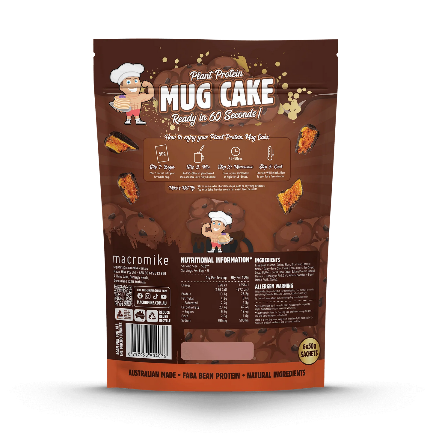 Macro Mike V2 Mug Cake - 6 x 50g Pack