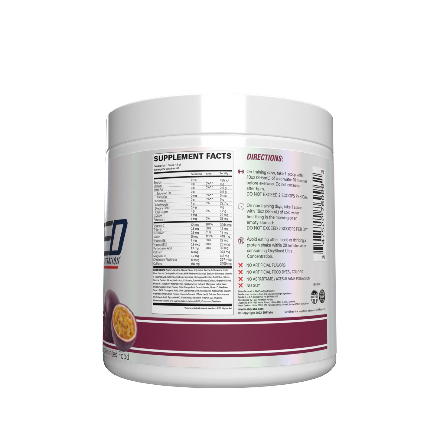 EHP Labs OxyShred Ultra Concentration Pre-Workout