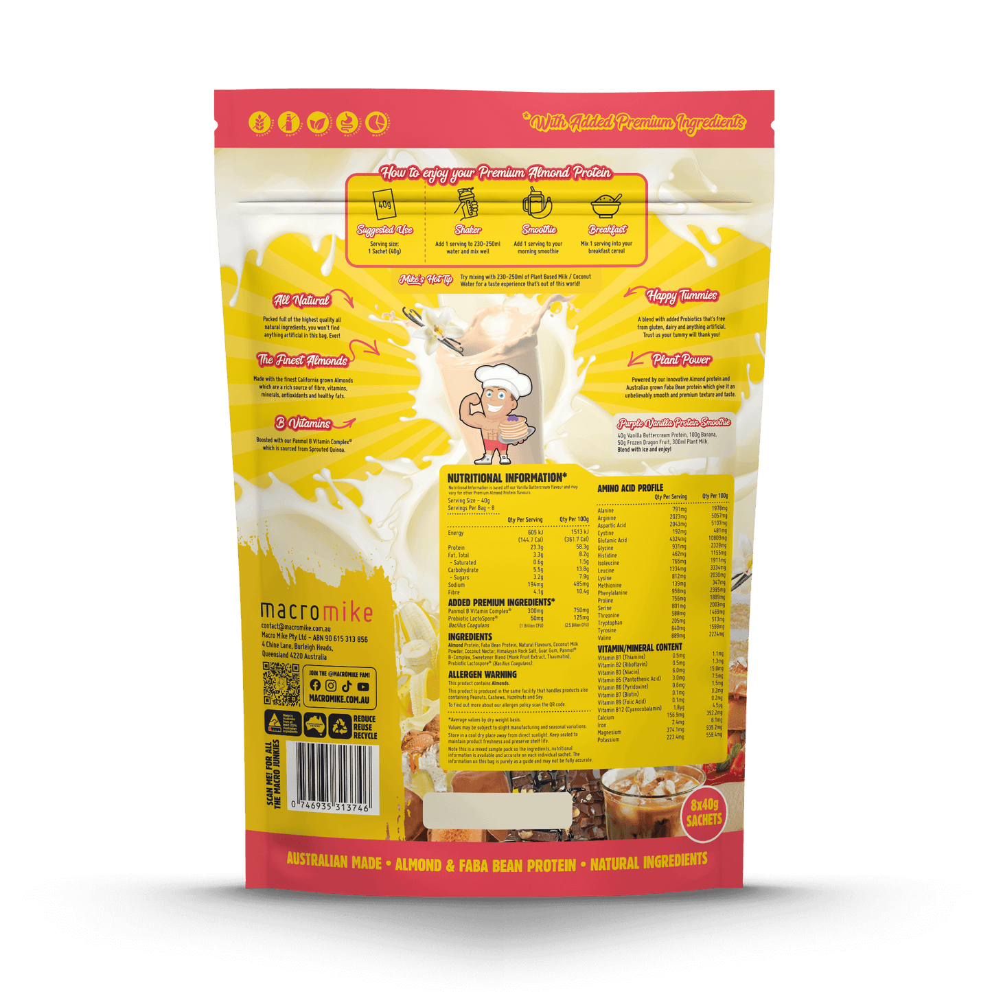 Macro Mike Premium Almond Protein Powder
