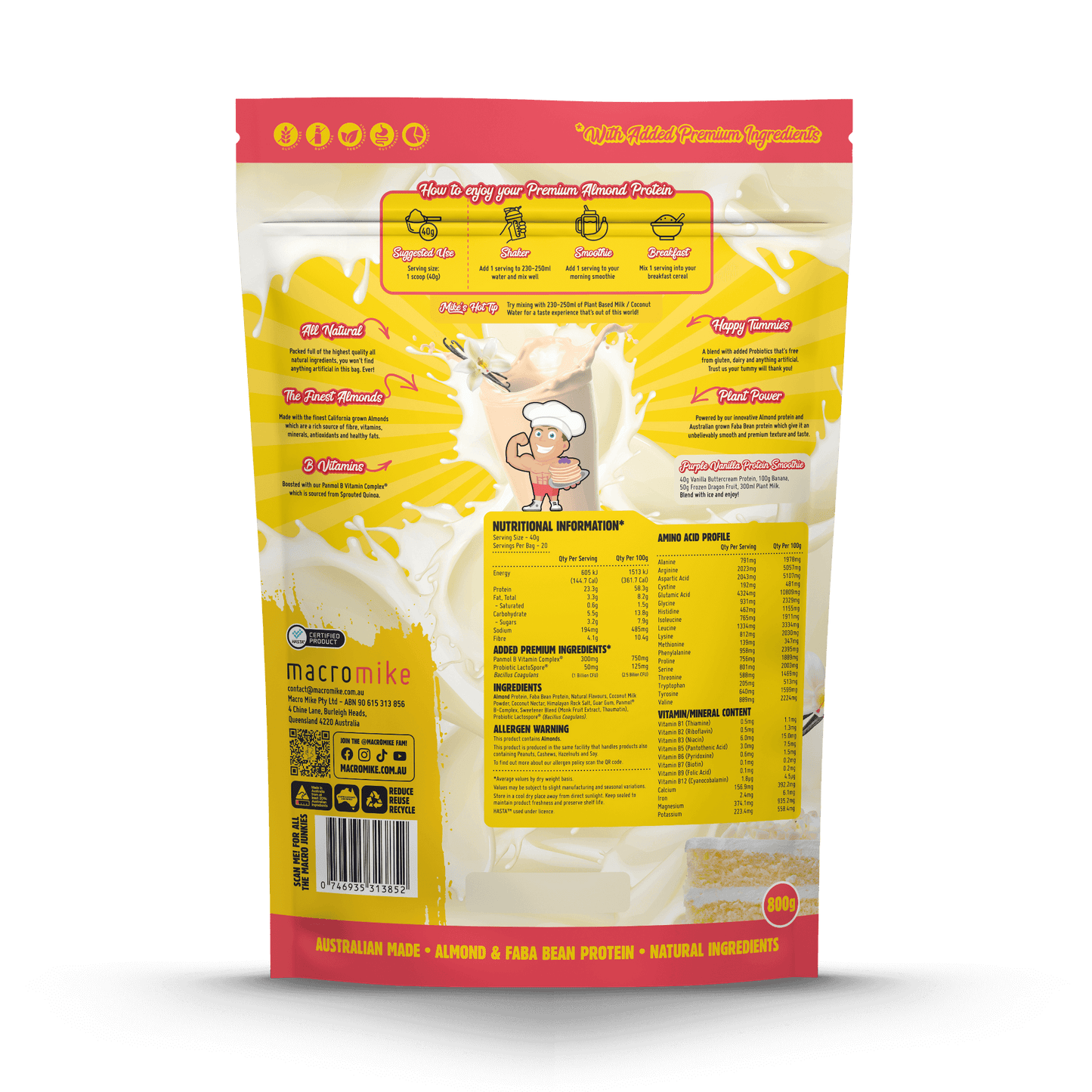 Macro Mike Premium Almond Protein Powder