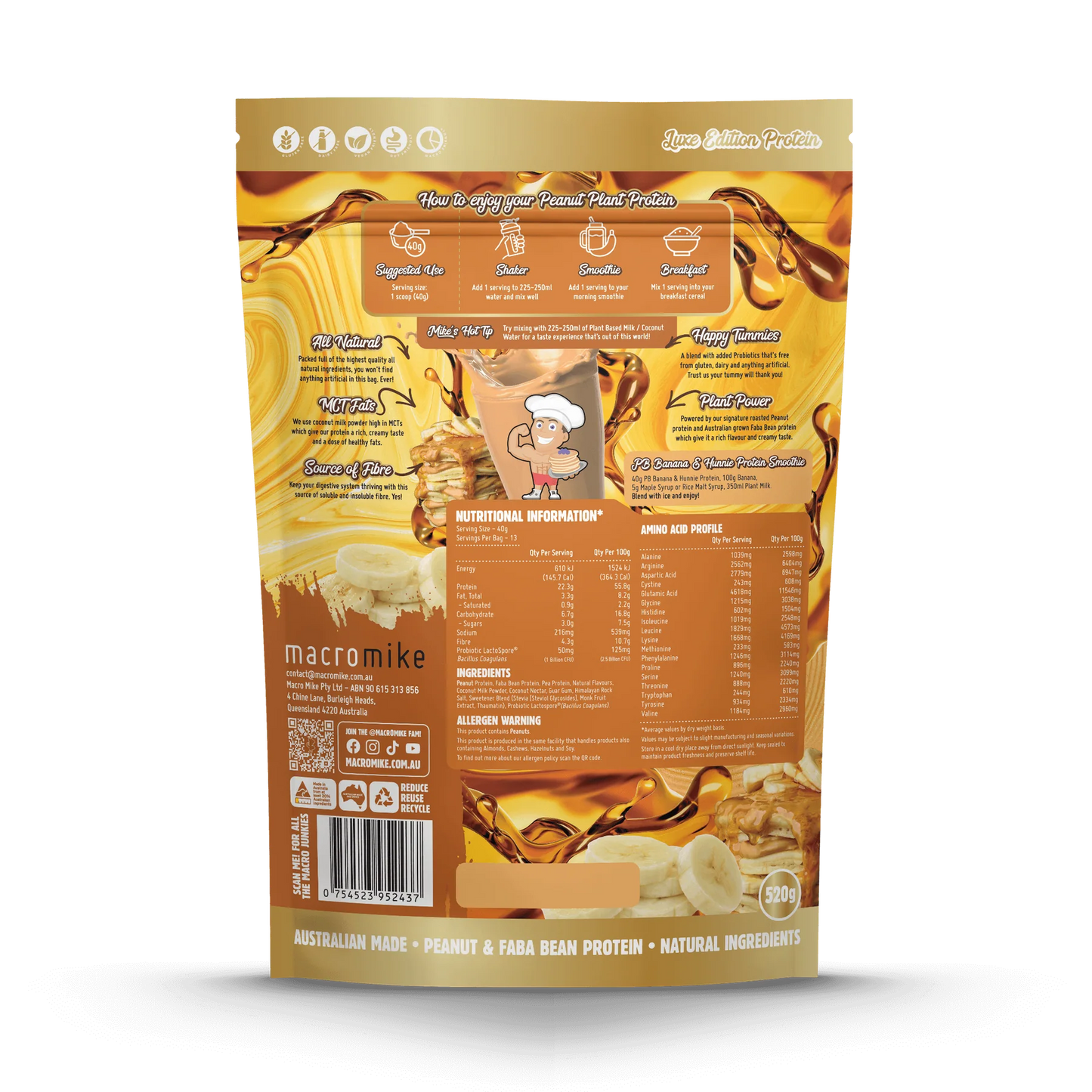 Macro Mike Peanut Plant Protein Powder
