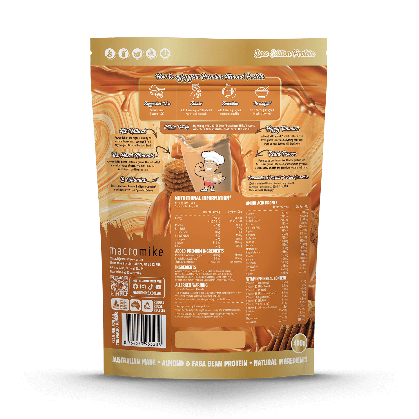 Macro Mike Premium Almond Protein Powder