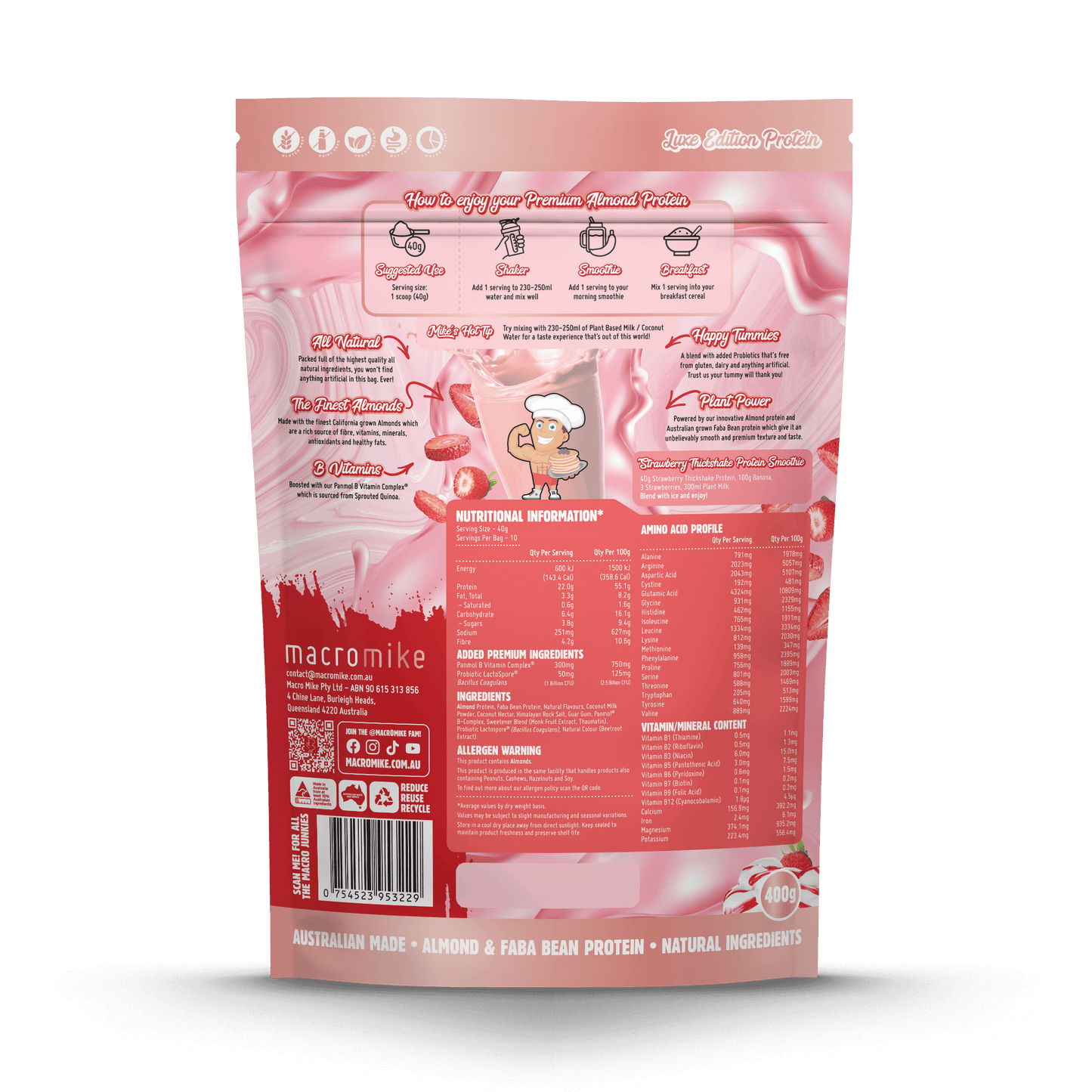 Macro Mike Premium Almond Protein Powder