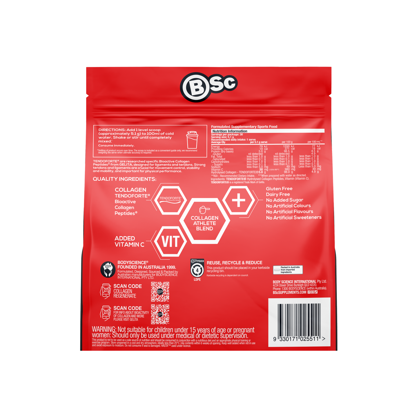 BSc Collagen Regenerate - 30 serves