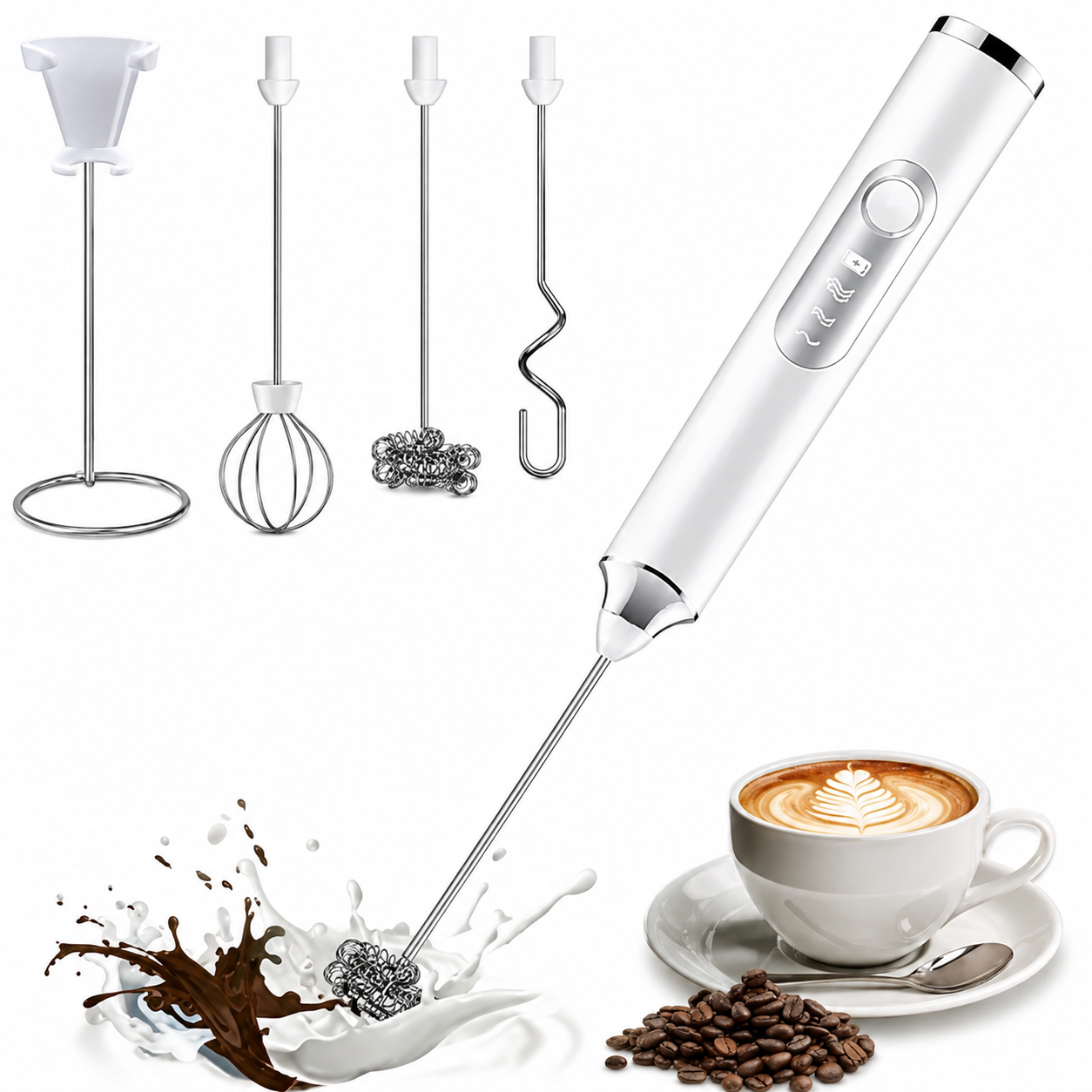 Rechargeable Handheld Mixer with Stand