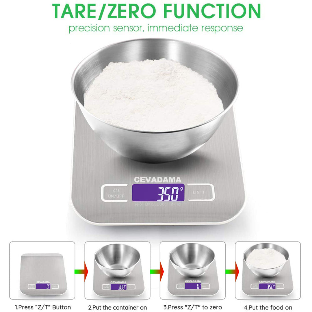Cevadama USB Rechargeable Digital Kitchen Scales
