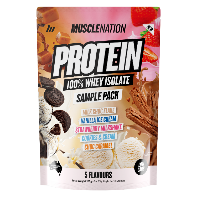 Muscle Nation Whey Protein Isolate Sample Pack - 5 Flavours