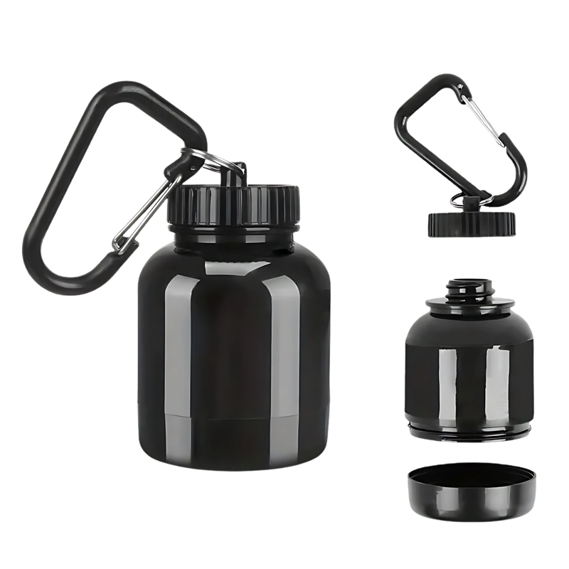 Protein Powder/Pre-Workout/Supplement Container with Clip 100ml
