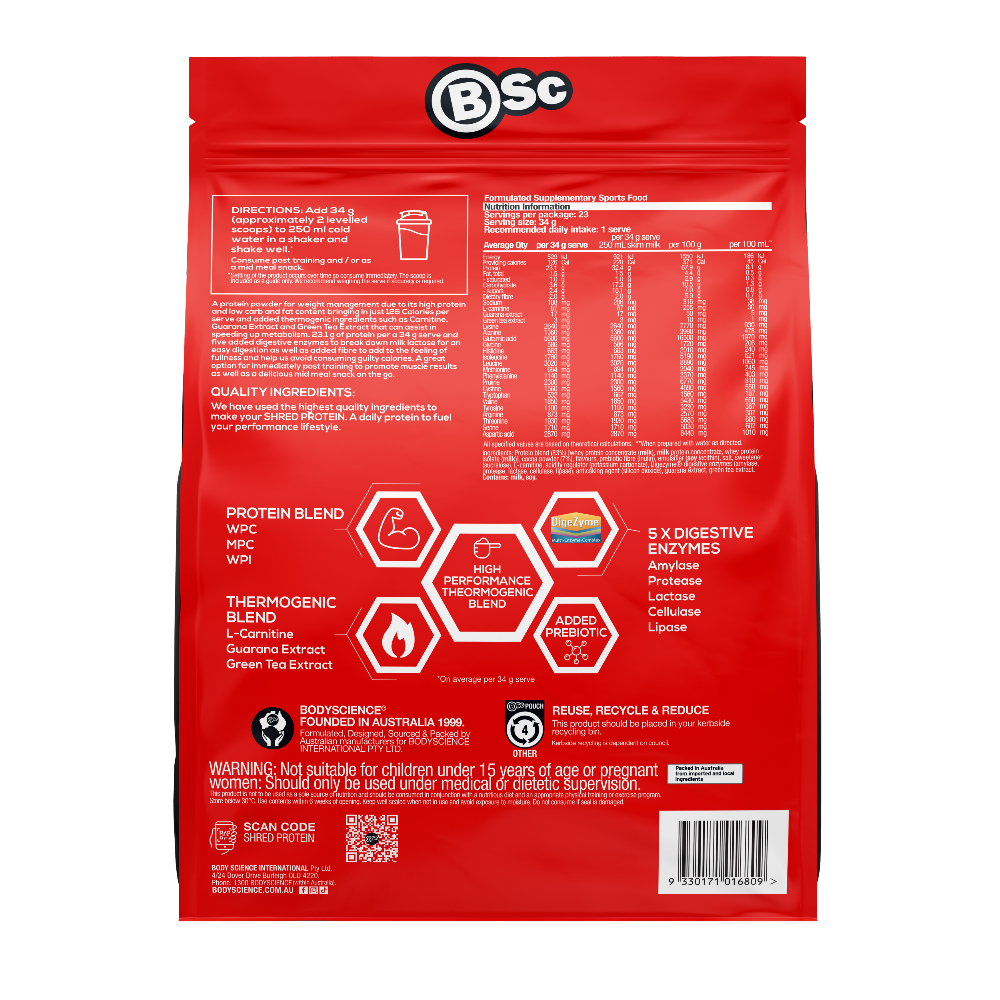 BSc Shred Protein Powder