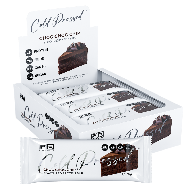 Fibre Boost Cold Pressed Bars - High Protein & High Fibre - Box of 12 x 60g Bars