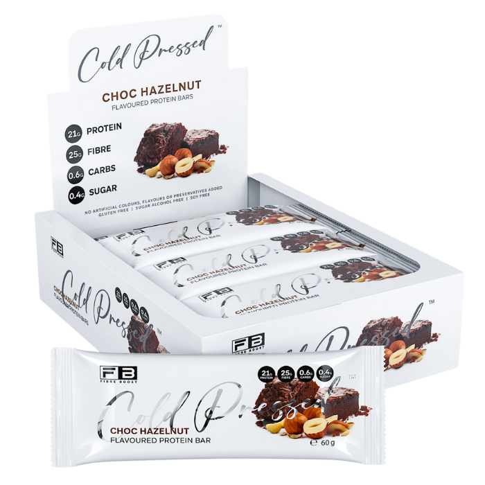 Fibre Boost Cold Pressed Bars - High Protein & High Fibre - Box of 12 x 60g Bars