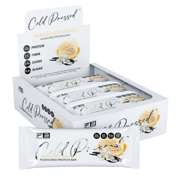 Fibre Boost Cold Pressed Bars - High Protein & High Fibre - Box of 12 x 60g Bars