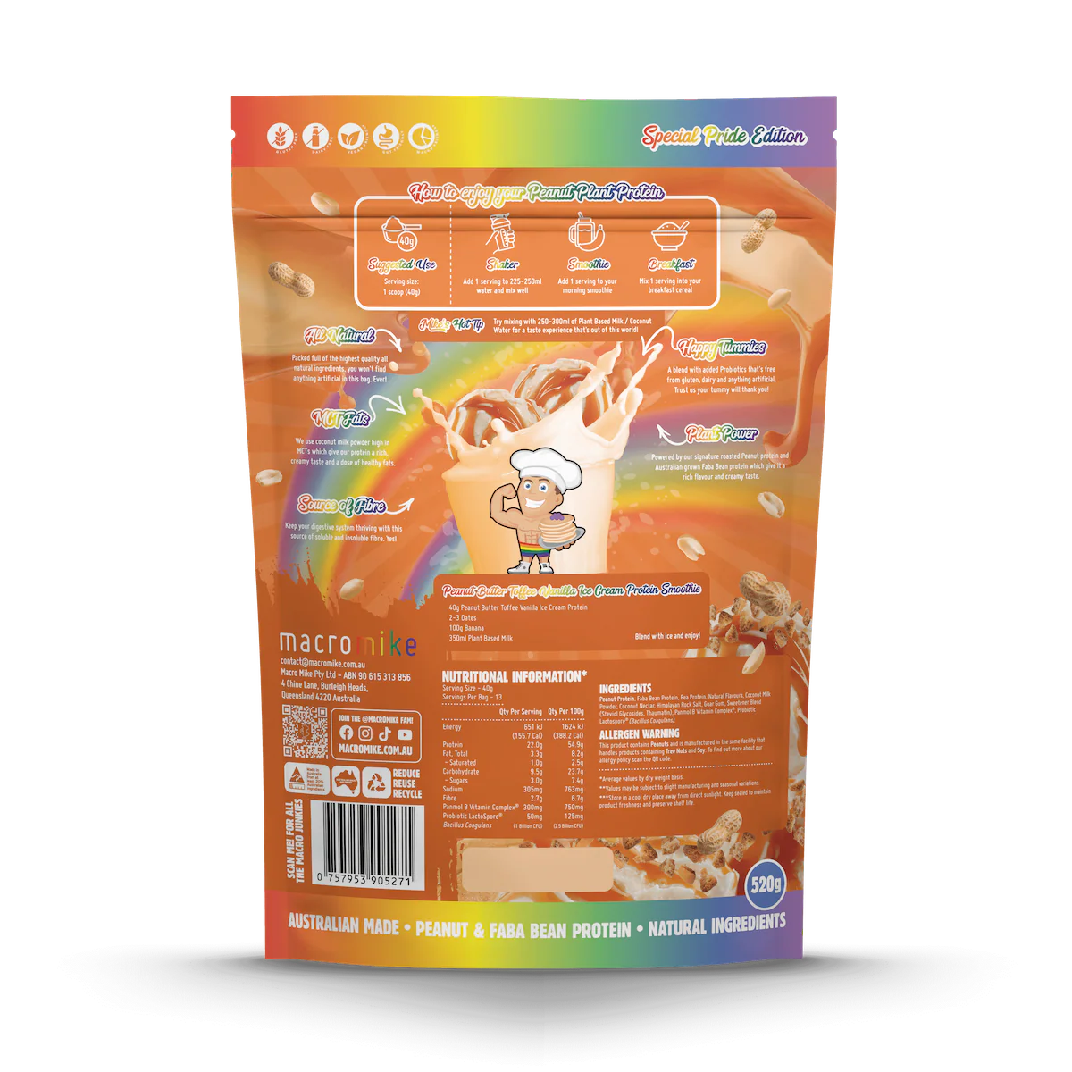 Macro Mike Peanut Plant Protein Powder