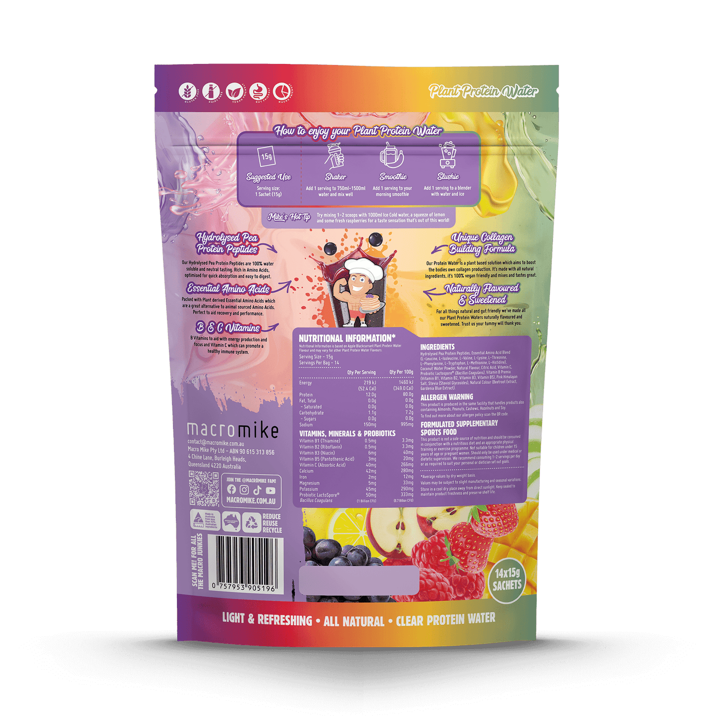 Macro Mike Plant Protein Water