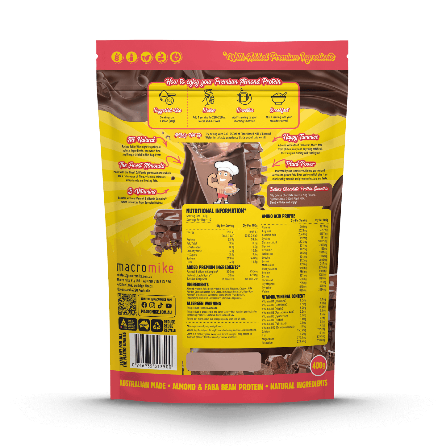 Macro Mike Premium Almond Protein Powder