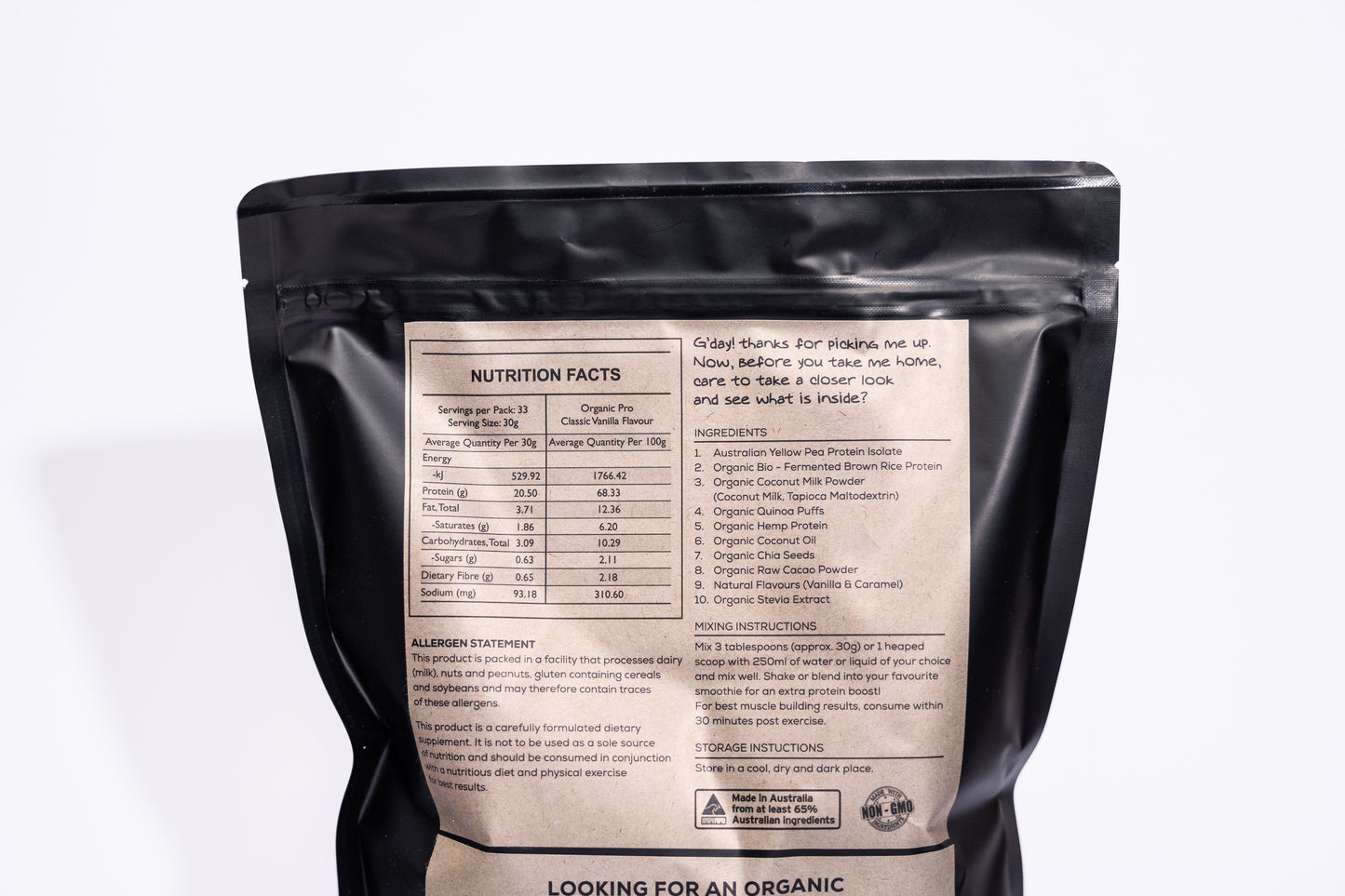 Fallow Nutrition Protein Powder - Organic Pro