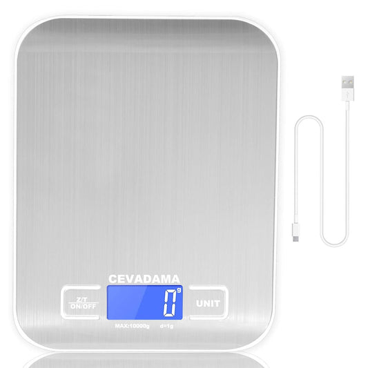 Cevadama USB Rechargeable Digital Kitchen Scales