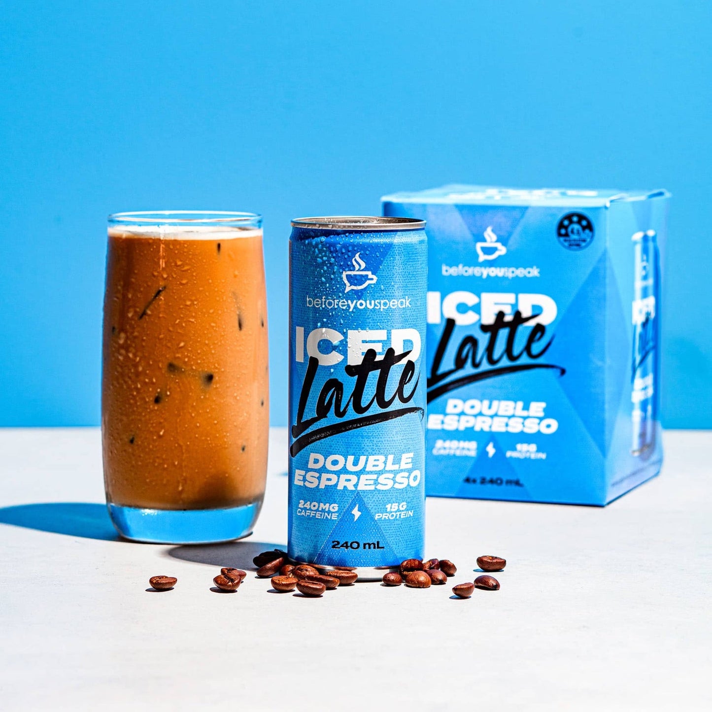 BeforeYouSpeak Iced Latte Cans - 4 x 240ml cans