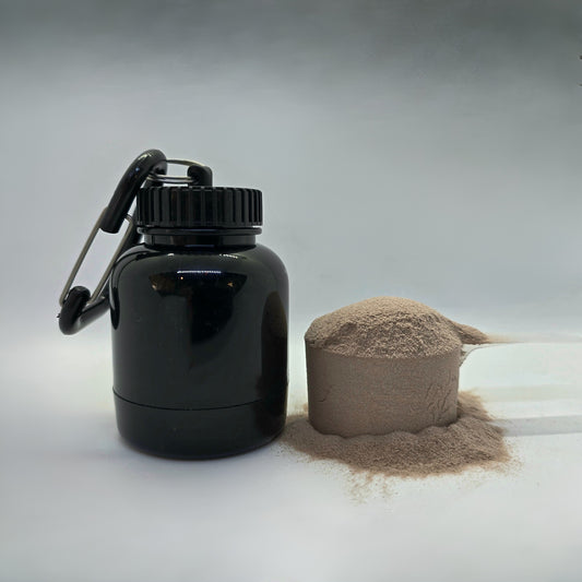 Protein Powder/Pre-Workout/Supplement Container with Clip 100ml
