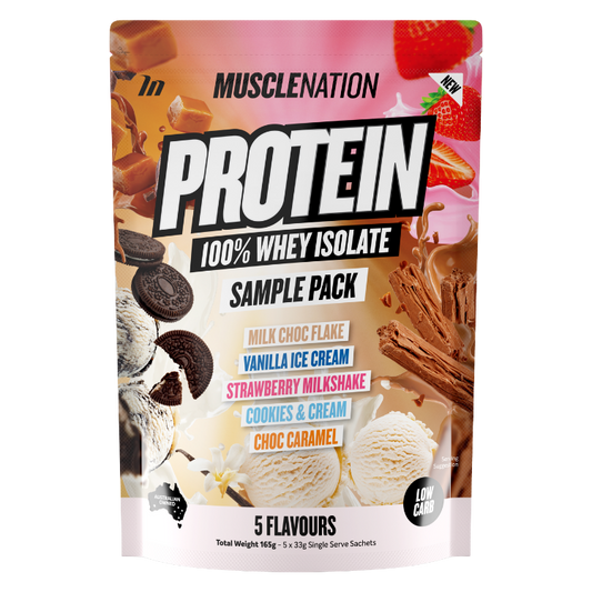 Muscle Nation Whey Protein Isolate Sample Pack - 5 Flavours