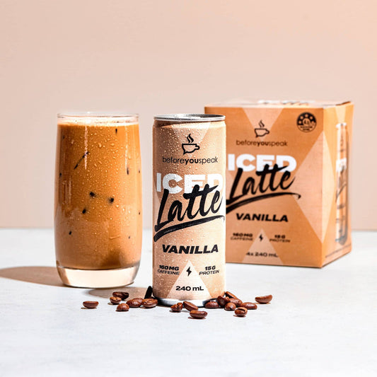 BeforeYouSpeak Iced Latte Cans - 4 x 240ml cans